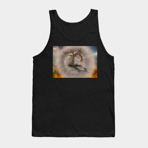 Old Tree in Space Tank Top by rolffimages